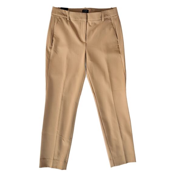 NEW J CREW Ruby Slim Cropped Pant Size 6 Tan Camel Stretch Twill Business Casual - Picture 2 of 9